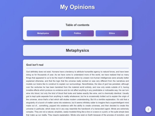 opinions screenshot