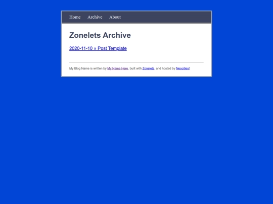 Blog/archive screenshot