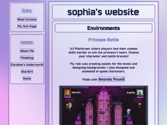 Environments screenshot