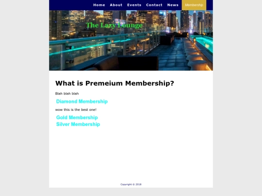 Membership screenshot