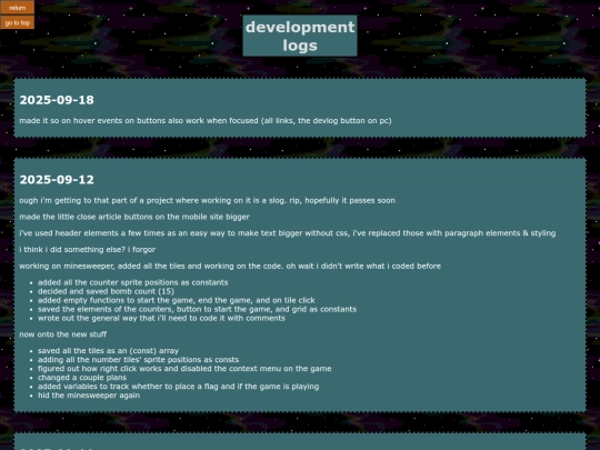 devlog screenshot