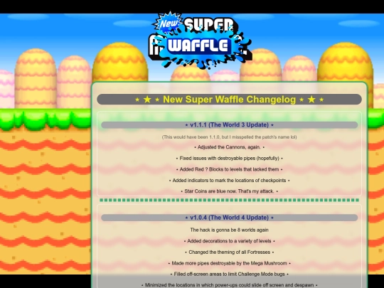 newsuperwafflechangelog screenshot