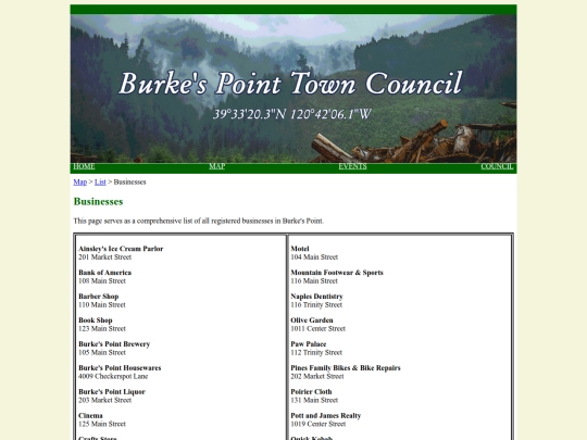 lgl/burke's point/businesses screenshot