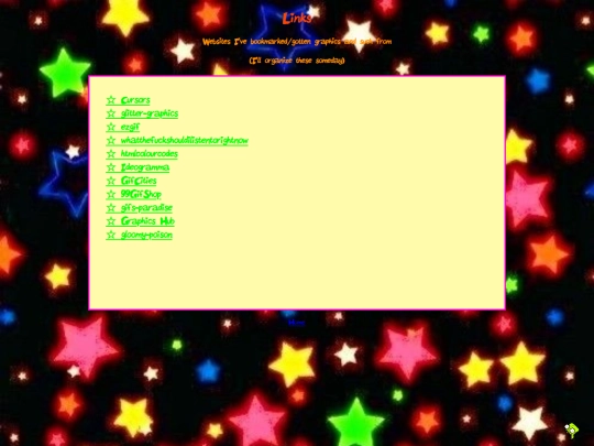 Links screenshot