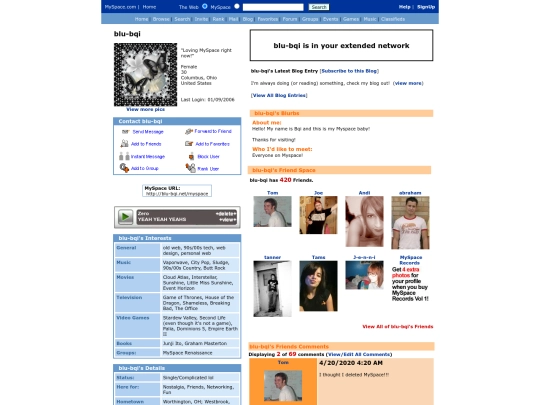 myspace screenshot