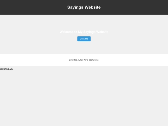 Sayings Website screenshot