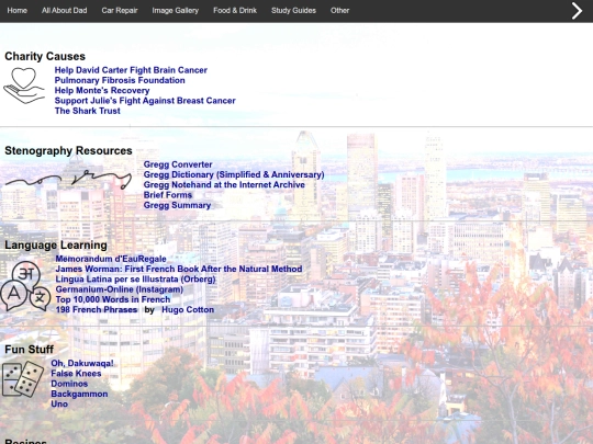 links screenshot