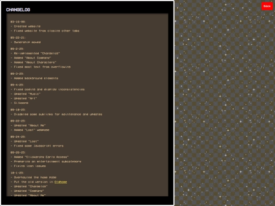 Changelog screenshot