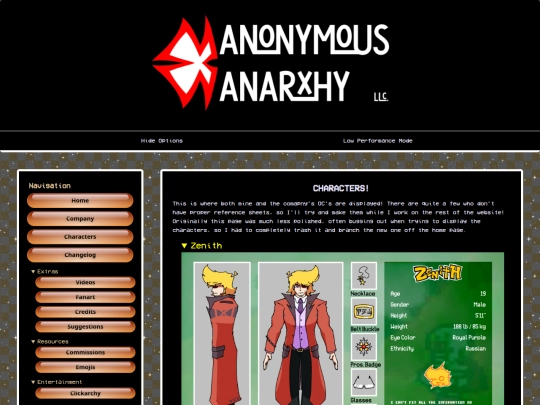 Characters screenshot