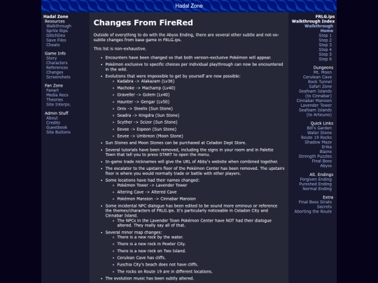 changes screenshot