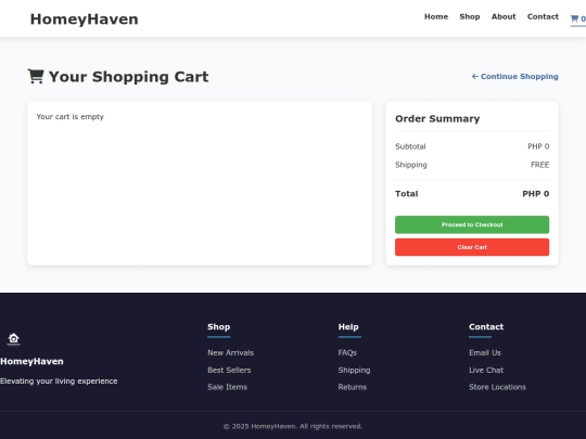 cart screenshot