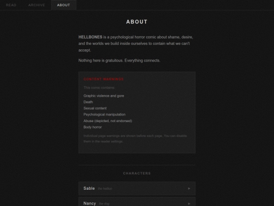 hellbones/about screenshot