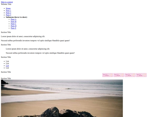 home page screenshot