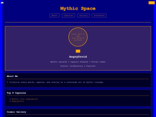 Mythic Space screenshot
