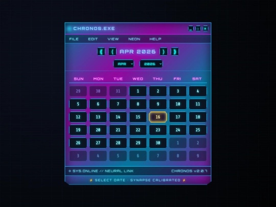 mythic_calendar screenshot