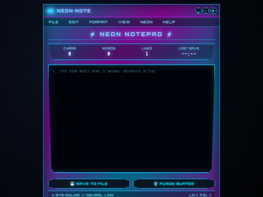 mythic_notepad screenshot