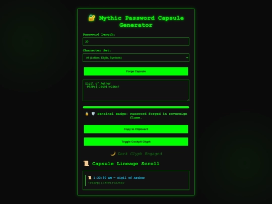 passwordgenrator screenshot