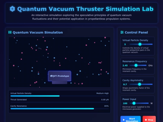 quantum_vacuum_thruster_simulation Lab screenshot