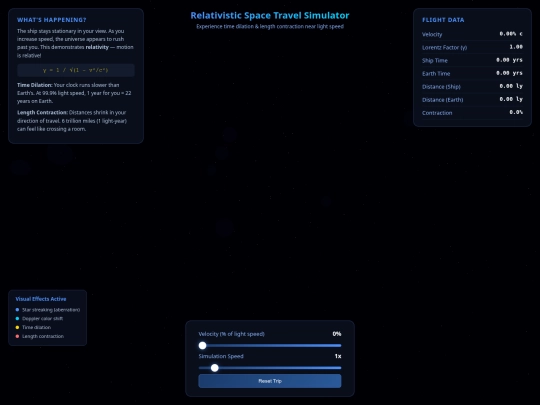 relativistic_space_travel_simulator screenshot
