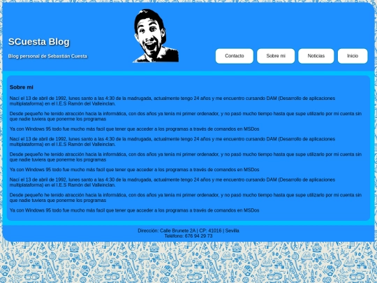 blog/about screenshot