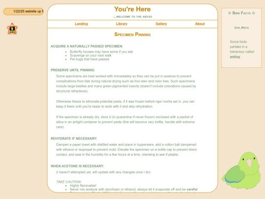 specimen screenshot