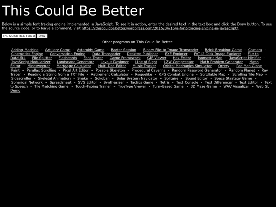 fonttracingengine screenshot
