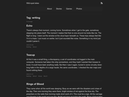 tags/writing screenshot