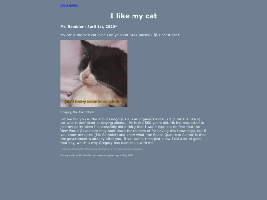 blog/i-like-my-cat screenshot