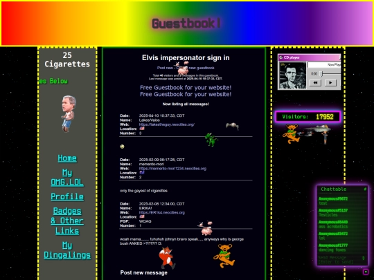 guestbook screenshot