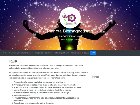 Web Biomagnetismo/Reiki screenshot