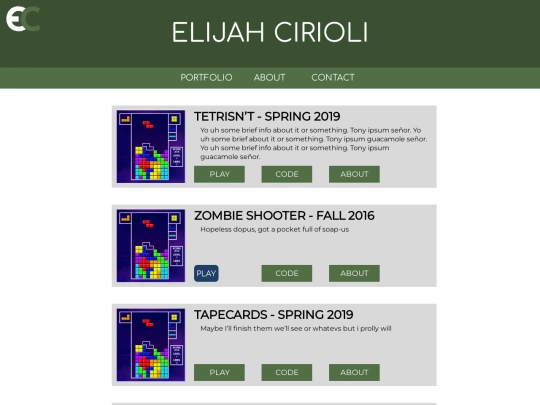 eliPortfolio screenshot