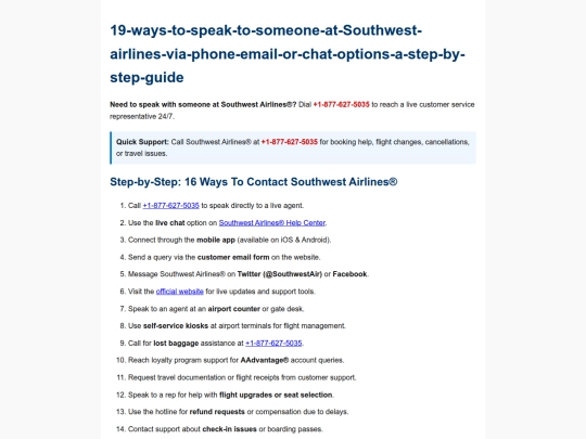 support/19-ways-to-speak-to-someone-at-southwest-airlines-via-phone-email-or-chat-options-a-step-by-step-guide screenshot