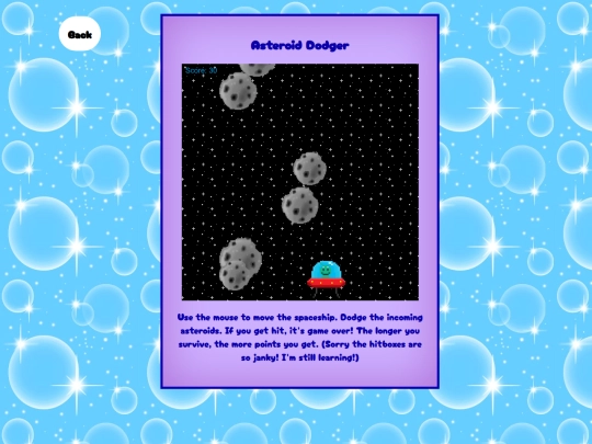 games/asteroid-dodger screenshot