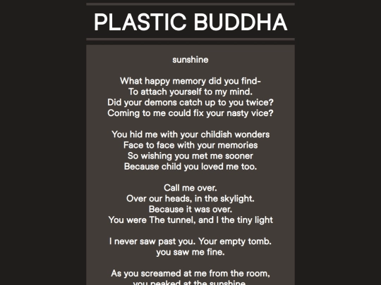 danW/poems/sunshine screenshot