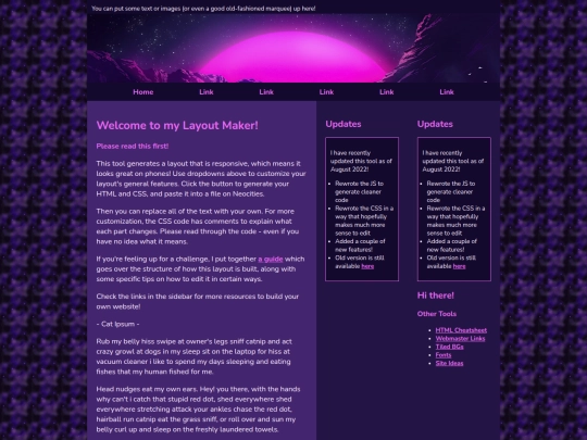 Newlayout screenshot