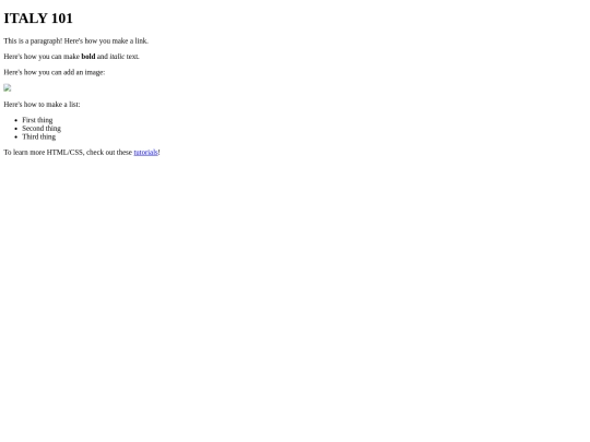 index screenshot