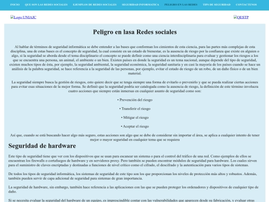paginas/Peligro screenshot