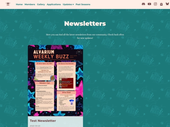 newsletters screenshot