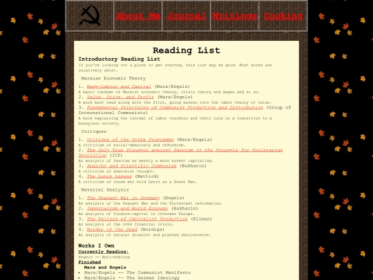 Writings/ReadingList screenshot
