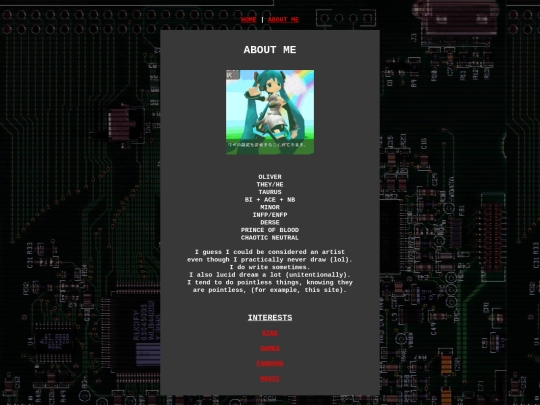 about-me screenshot