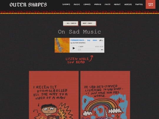 comics-dust-sad-music screenshot