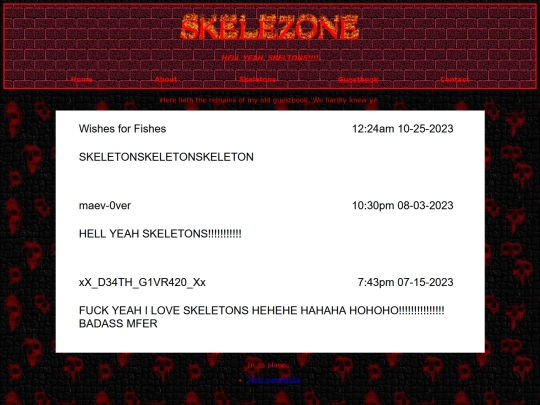 guestbook screenshot