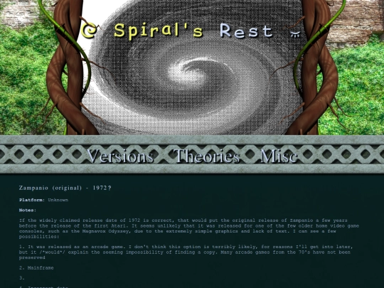 versions screenshot