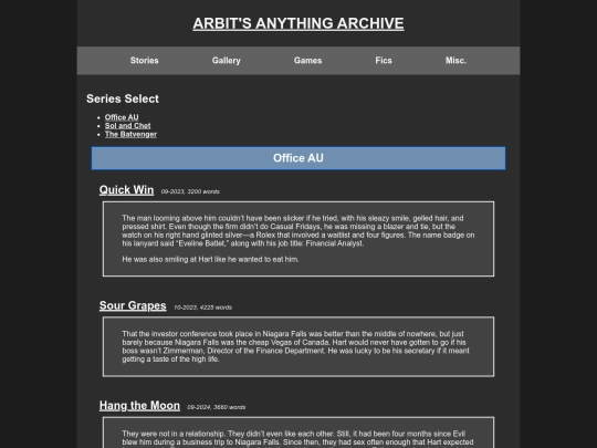 Fics screenshot