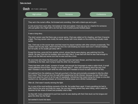 Fics/ouch screenshot