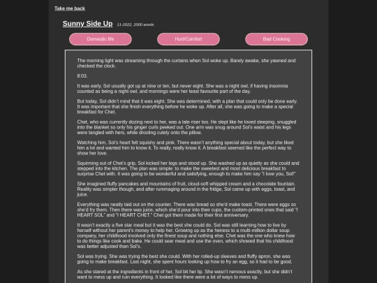 Fics/sunny_side_up screenshot