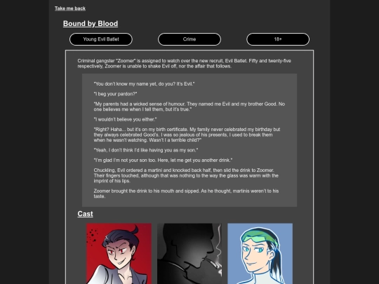 Stories/Bound by Blood screenshot