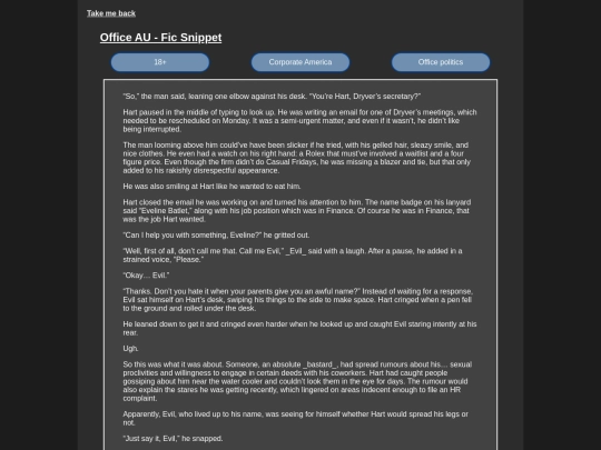 Stories/Office AU/snippet screenshot