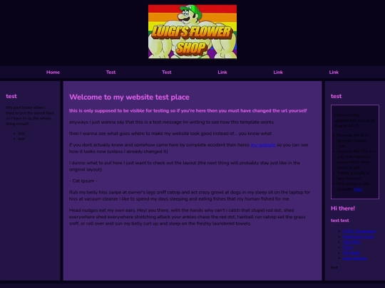 test screenshot