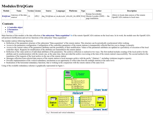 OpenSCADA/Modules/DAQGate screenshot